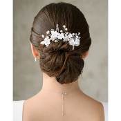 Magnifiques épingles à cheveux de mariage fleurs et perles