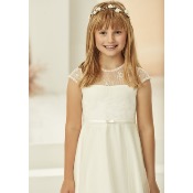 Robe de cérémonie fille 7 à 13 ans en dentelle et tulle