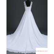 Robe de mariée fluide Elodie blanche T 34, 38, 40, 44, 52