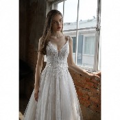 Robe de mariée Élyne princesse bretelles tulle ivoire T 32 à 58 