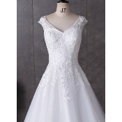 Robe de mariée Rosie avec Bretelles larges Laçage Broderies Perles Tulle T 32 à 54