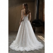 Robe de mariée Élyne princesse bretelles tulle ivoire T 32 à 58 