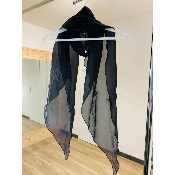 Étole en pointe organza noire