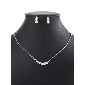 Parure de mariage Simplicity strass collier et boucles d’oreilles