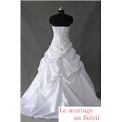 Destockage Robe de mariée Jade blanche T 40 satin 