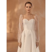 Manches de marie en tulle  coudre Bianco Evento