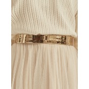 Ceinture de mariage style métallique doré ou argenté