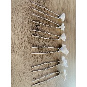 Lot de 6 épingles à cheveux de mariage céramique argenté
