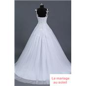 Destockage Robe de mariée Anaelle blanche T 36, 42, 46, 50 bretelles 