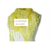 1  Destockage Etole dentelle jaune