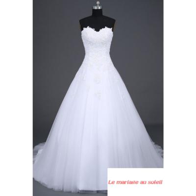 Destockage Robe de mariée Mila T 46 blanche tulle