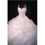 Robe de marie Sissi blanche T 36, 44 , 48 princesse organza 