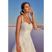 Destockage! Robe de mariée Butterfly Ivoire tulle paillettes dentelles T 48 