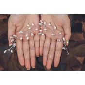 Fil souple pour coiffure de mariage forme feuilles