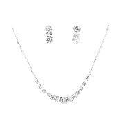 Parure de mariage Simplicity strass collier et boucles d’oreilles