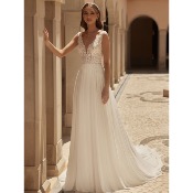 Robe de mariée Fluorite Ivoire mousseline T 36 à 50