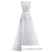 Destockage Robe de soire /marie Carla Blanche T 38