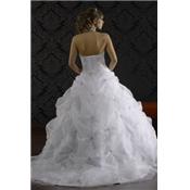 Robe de mariée Sissi blanche T 36, 44 , 48 princesse organza 