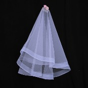 Voile de mariée 2 épaisseurs ivoire doux court