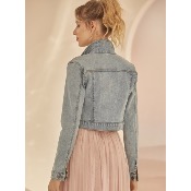 Veste de mariée en jean à manches longues T 36 à 48 