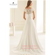 Destockage Robe de mariée Arizona T 36, et 38 ivoire Trapèze dentelle et mousseline