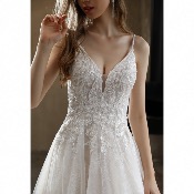 Robe de mariée Élyne princesse bretelles tulle ivoire T 32 à 58 