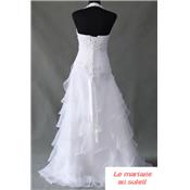 Destockage Robe de mariée Tiana  T 42 blanche volants 