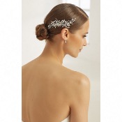 Barrette Peigne avec cristaux et perles Marque Bianco evento 