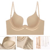 Soutien-gorge couleur chair pour dos-nu et décolleté plongeant